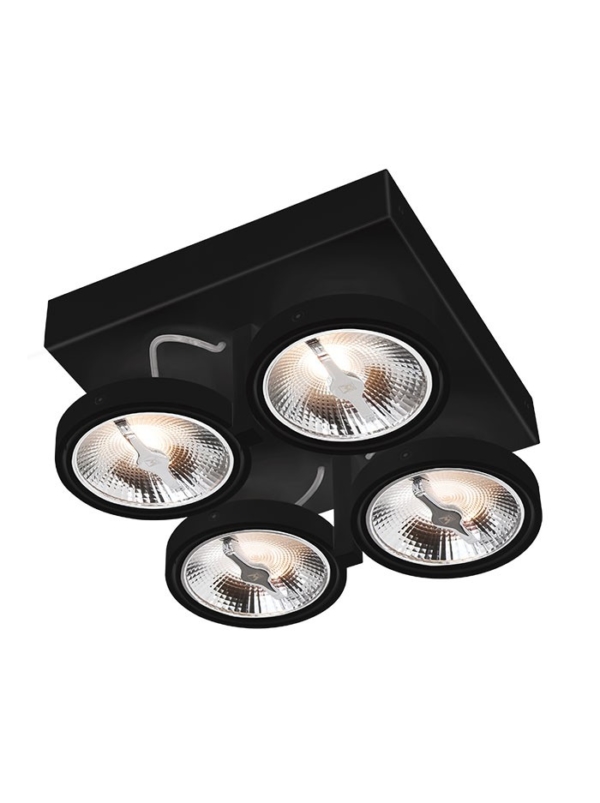 Chique 4-Lights AR111 LED Zwart