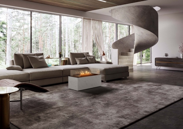 Calacatta Fireplace - render