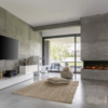 Tv living room with window
